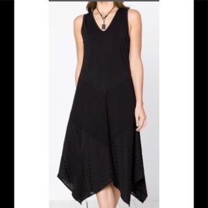 XCVI NWOT tiered tank dress, hanky eyelet hem, S
